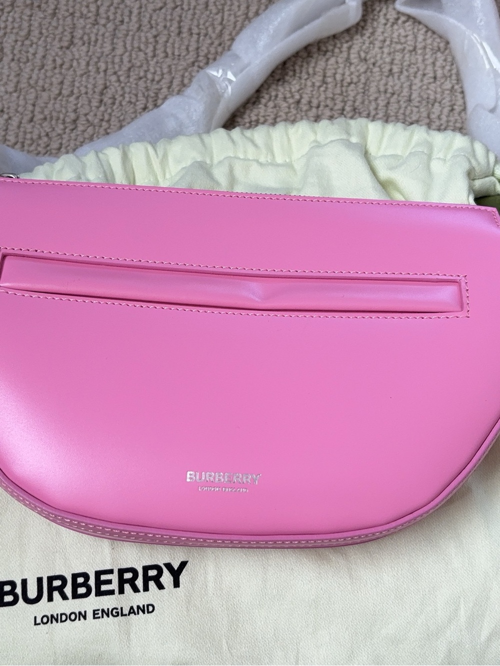 Burberry Pink Leather Shoulder Bag